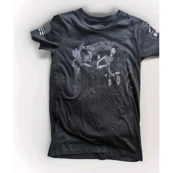 Grunt Style Women's Small "This We Will Defend" Grunt Style Logo T-Shirt - Gray - Picture 1 of 7